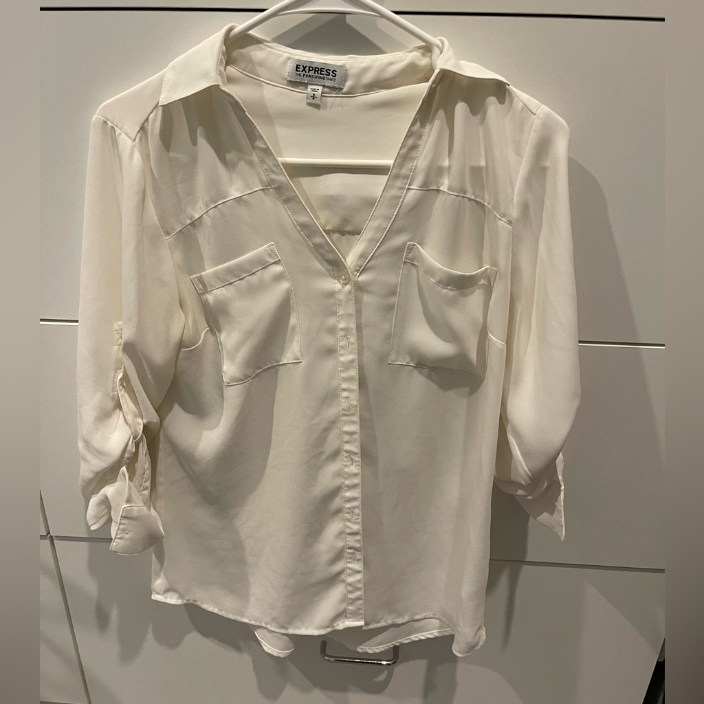 Express White Button Up